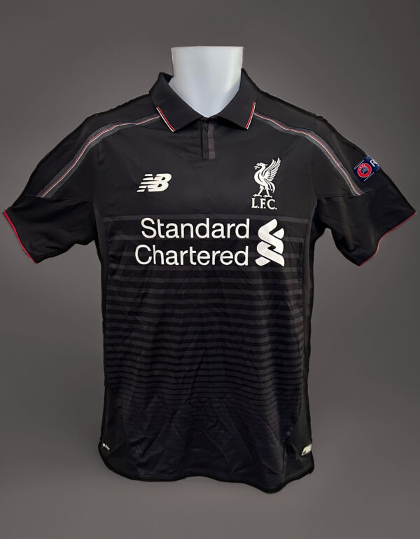 SIGNED LIVERPOOL FC 15/16 THIRD SHIRT EUROPA LEAGUE