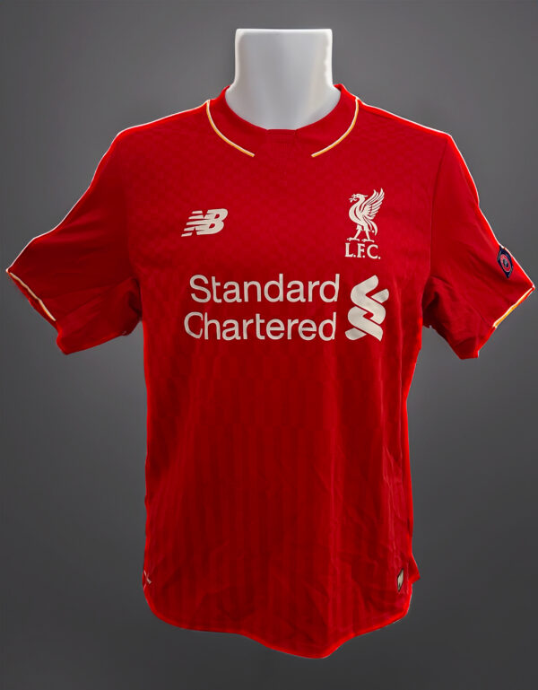 SIGNED LIVERPOOL FC 15/16 HOME SHIRT EUROPA LEAGUE